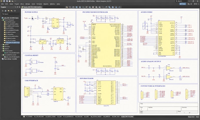 develop digital pcb airplay audio dsp codec guitar effects karaoke pic32mx hifi