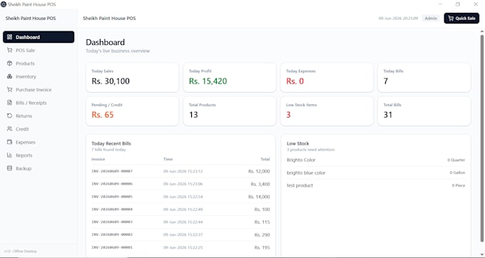 build pos inventory billing and stock management software