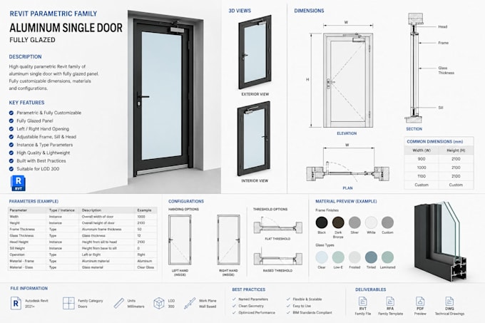 create high quality revit parametric family and bim content