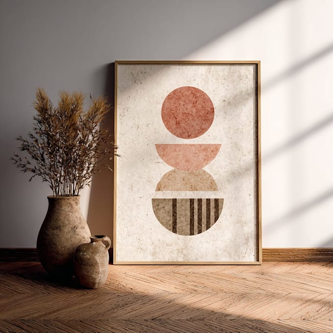 design printable minimalist boho wall art for etsy shop