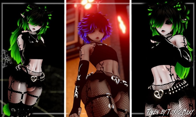 custom 3d vrchat avatar anime avatar humanoid vrchat model vrchat rigging vtuber