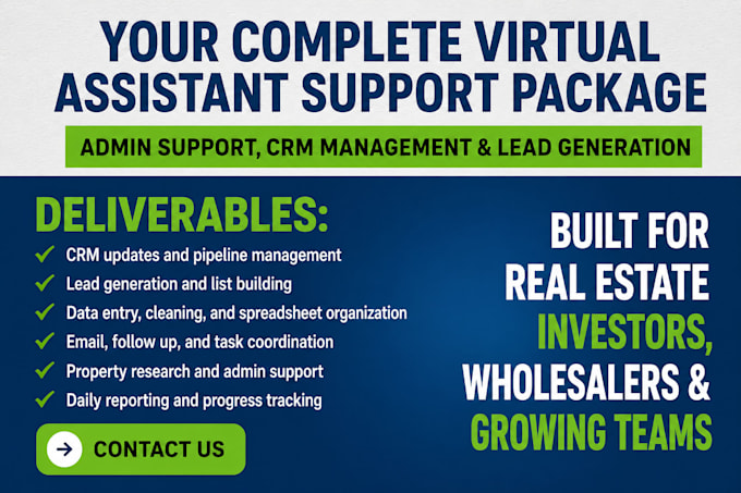 be your real estate CRM virtual assistant