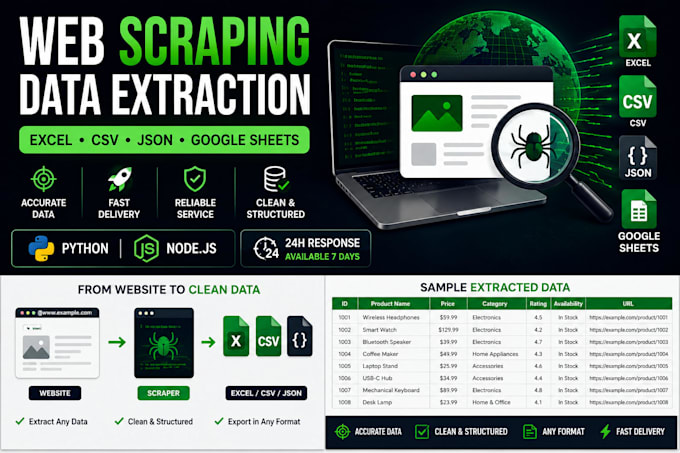 scrape websites and extract clean data