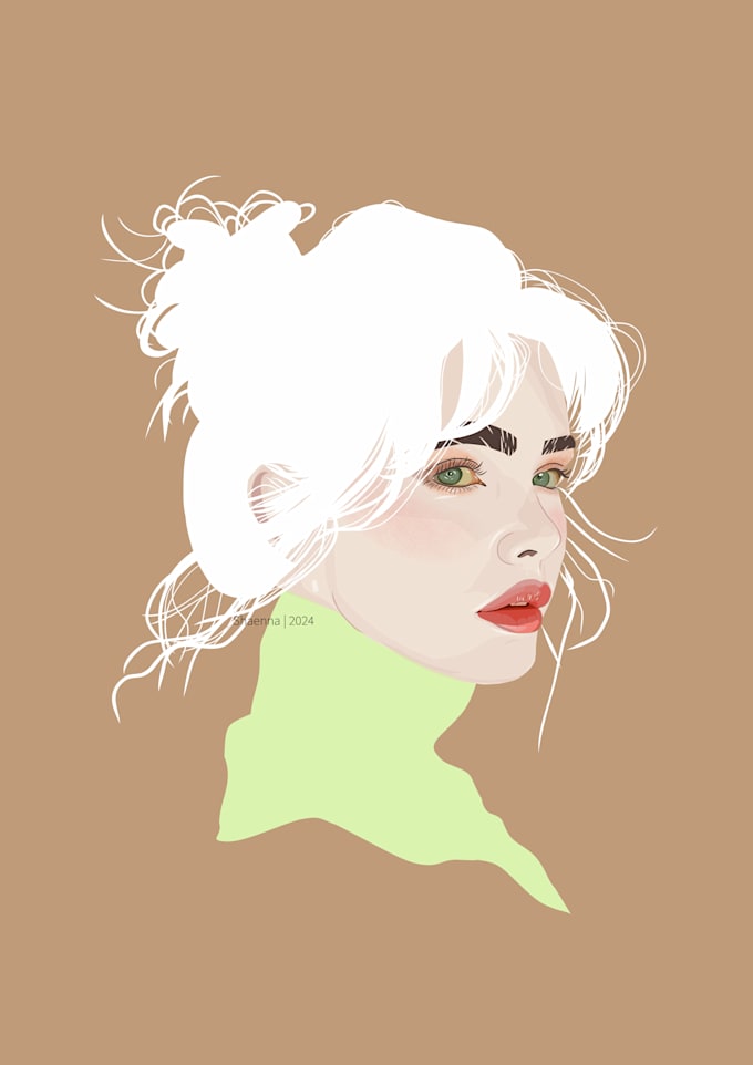 create digital portrait in unique style