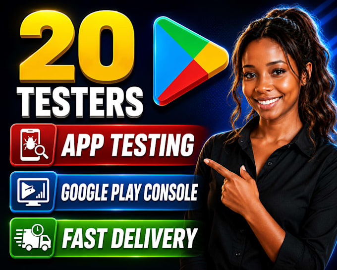 provide 12 testers 20 tester for 14 days for closed testing