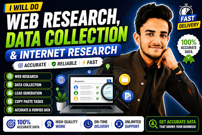 internet research, web research and data collection