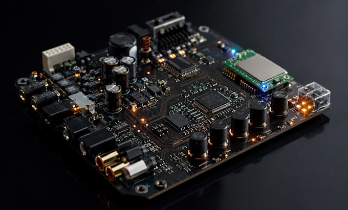 pcb design for active speaker controller dsp synchronization aptx aac ble audio