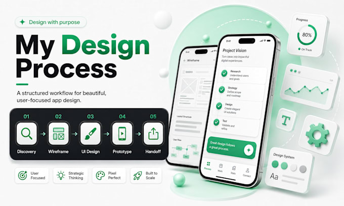 design a professional mobile app UI UX with figma for ios and android