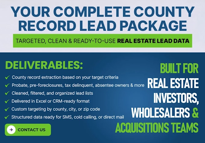 scrape county records and property data for real estate leads
