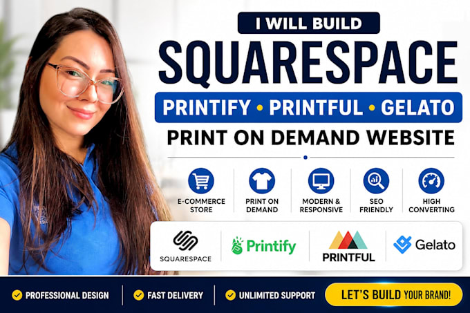 build squarespace printify printful gelato print on demand website