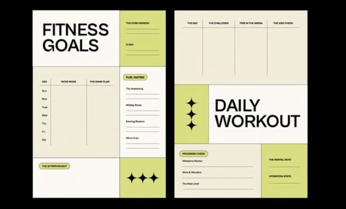design workout plan, fitness plan, training program, meal plan PDF