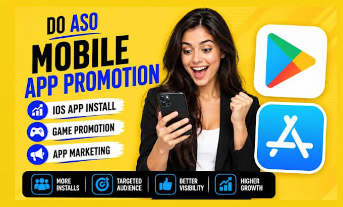 gain IOS app install game promotion, app marketing, aso mobile app promotion