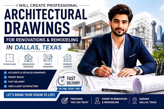 create professional architectural drawings for renovations and remodeling in dal