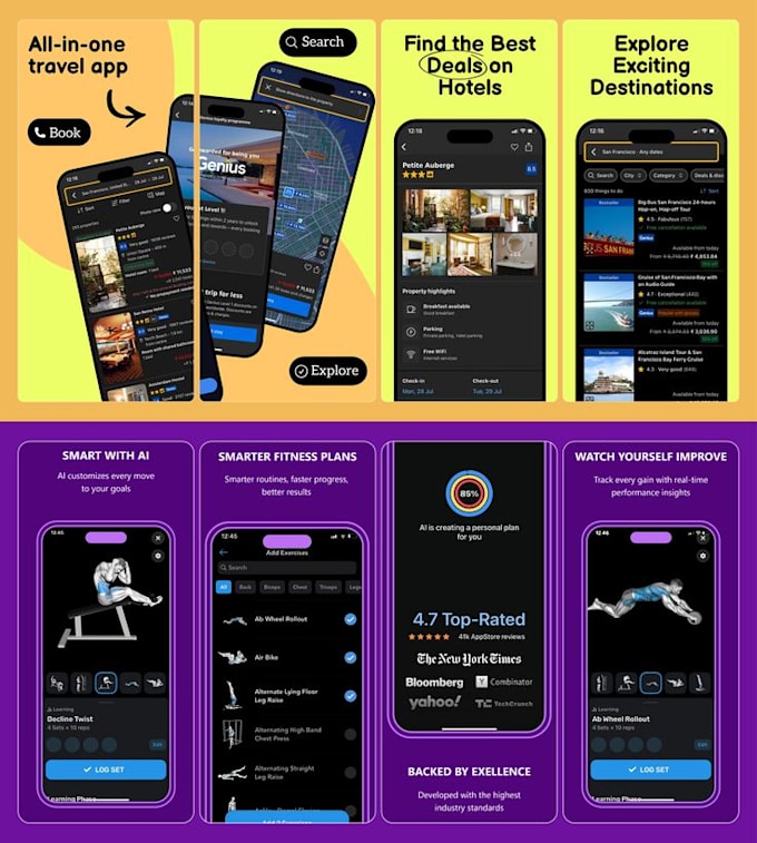 design professional app store screenshots for ios and android apps