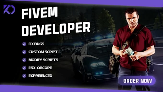develop, fix bugs, install scripts, optimize and customize your fivem server