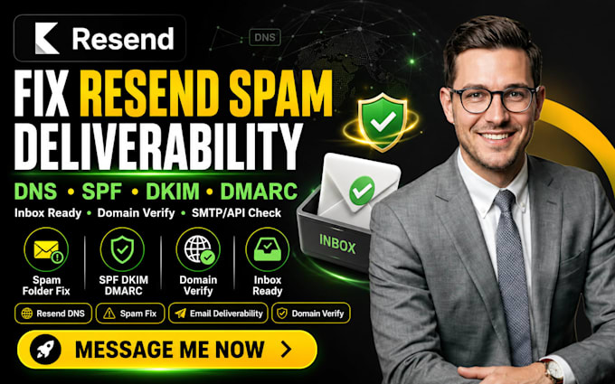 fix resend spam folder dns spf dkim dmarc domain deliverability