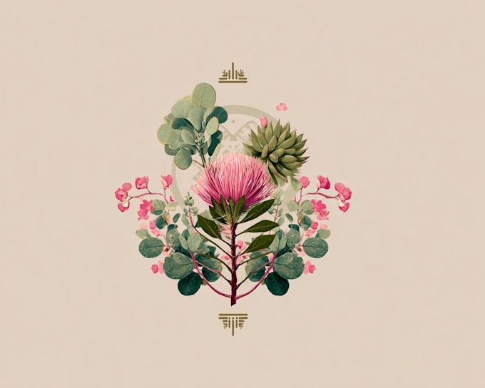 do design feminine hand drawn, botanical boho logo