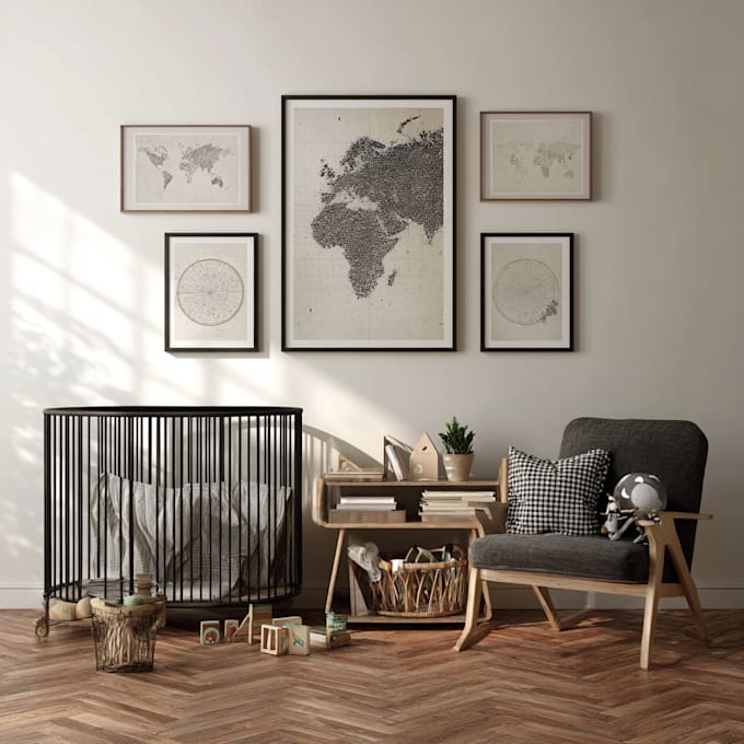 create kawaii anime nursery wall art prints