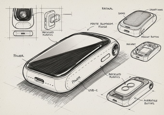 sketch your ideas or concepts into a product sketch