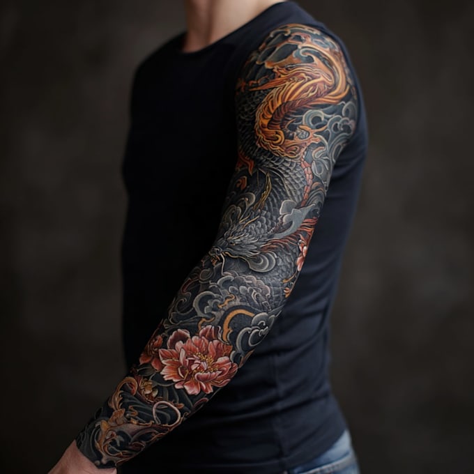 draw an awesome tattoo sleeve art