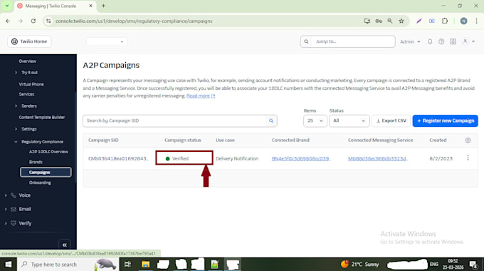 register and verify a2p 10 dlc campaigns in twilio, ghl etc