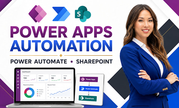 build power apps power automate flows and sharepoint intranet system solutions