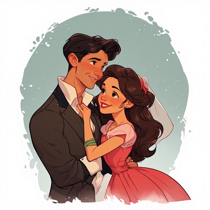 make couple portrait illustration