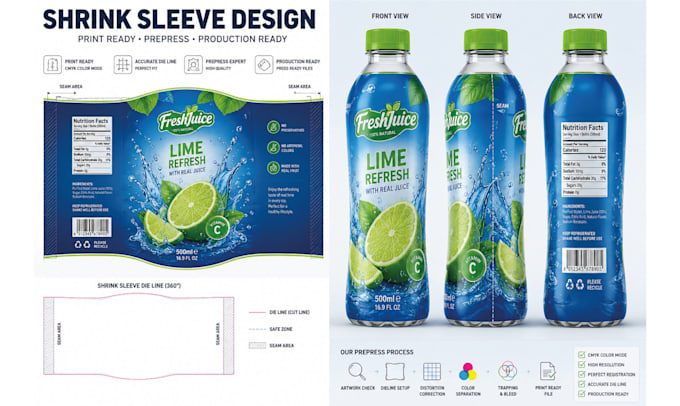 create shrink sleeve print ready artwork