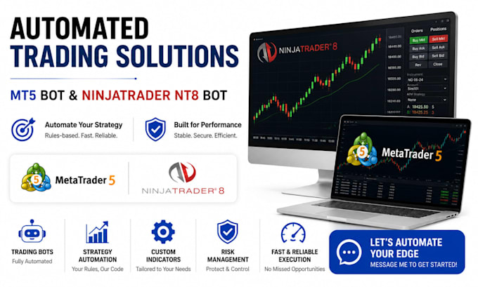 do automated trading solution for mt5 bot, ninjatrader nt8 bot