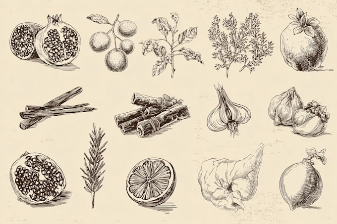 draw botanical illustration art for you