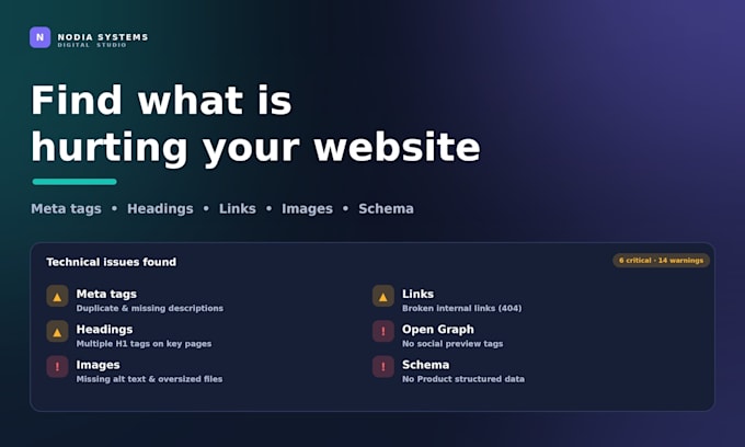 create a technical SEO audit dashboard for your website