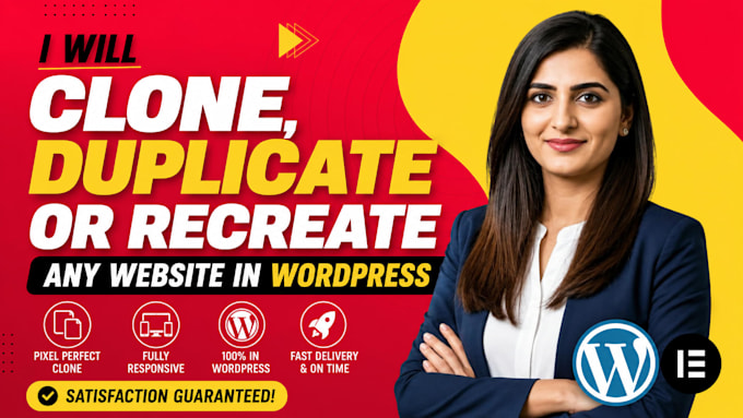 clone, duplicate or recreate any website in wordpress