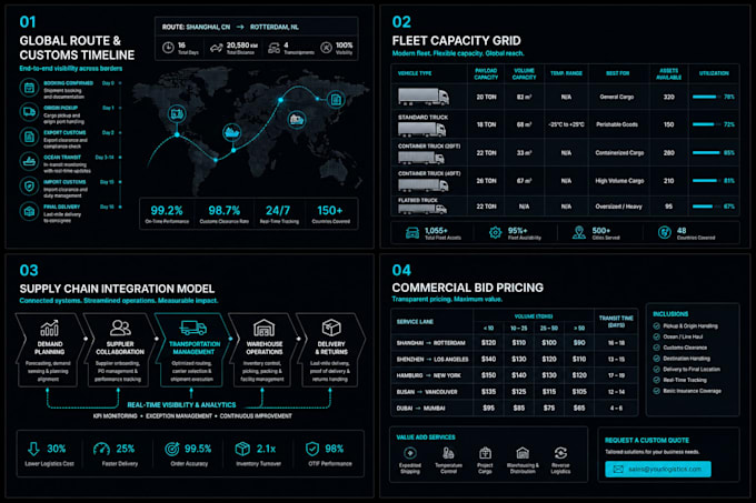 design logistics presentation transport presentation corporate b2b sales deck