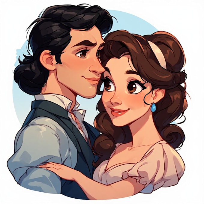 design couple portrait illustration