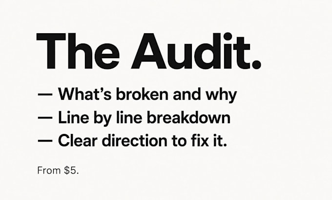 review your ad copy and tell you why it is not converting