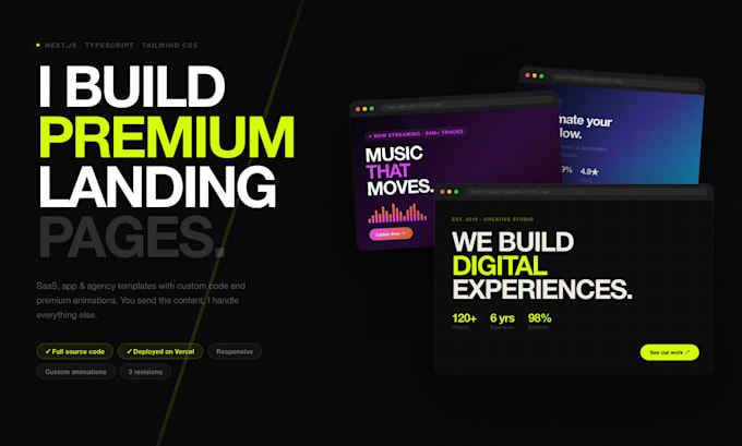 build a saas landing page for you