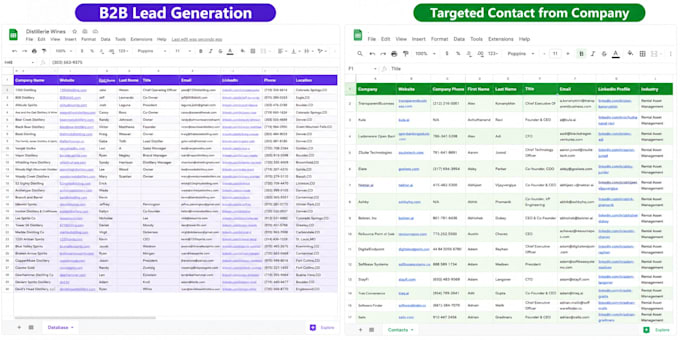 do b2b lead generation, data enrichment, list building