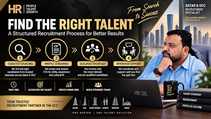 source and shortlist qualified candidates in qatar and gcc