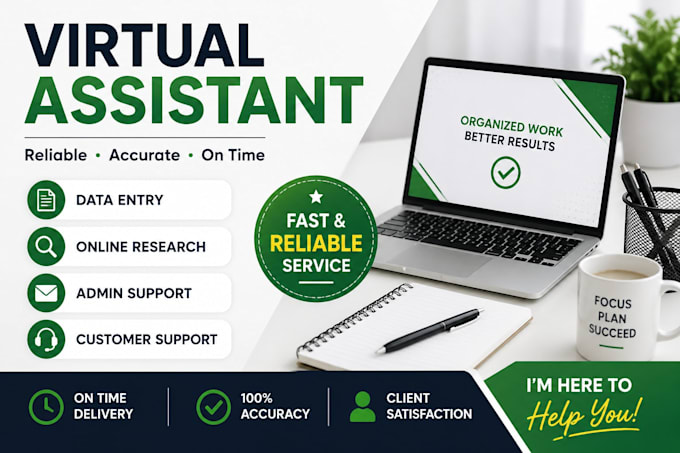be your virtual assistant for data entry and online tasks