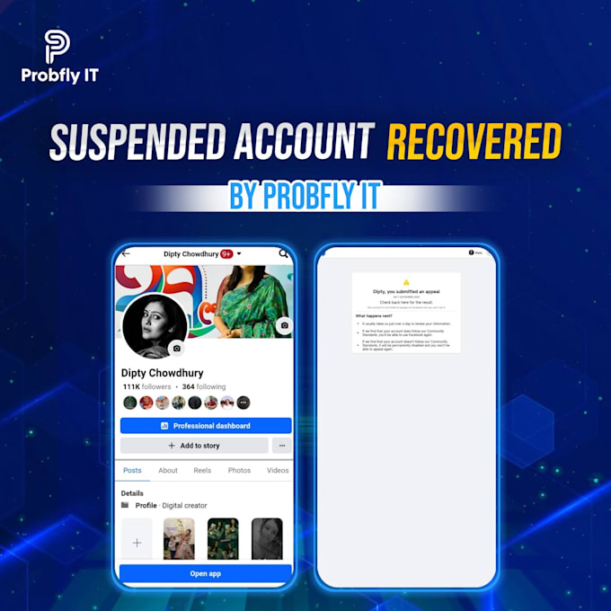 help you appeal for facebook account and page restore