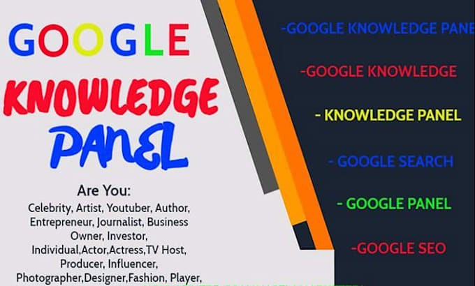 create standard google knowledge panel, knowledgepanel for any person or brand