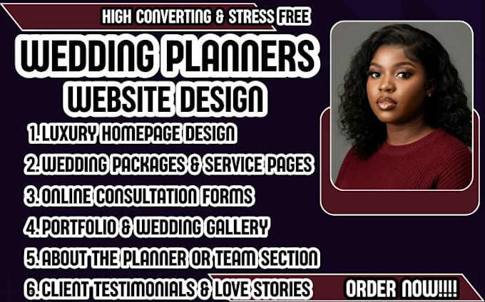 wedding planner website, wedding website design, event planner website