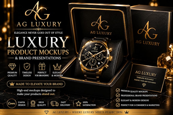 design luxury product mockups and branding presentations