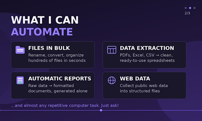 create a python automation for your repetitive tasks