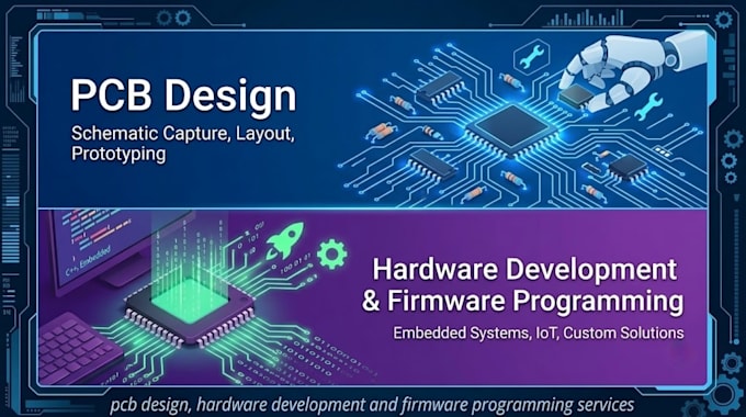 pcb design, hardware development and firmware programming services