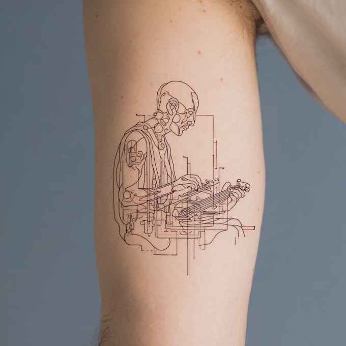 make custom minimal and geometric tattoo design