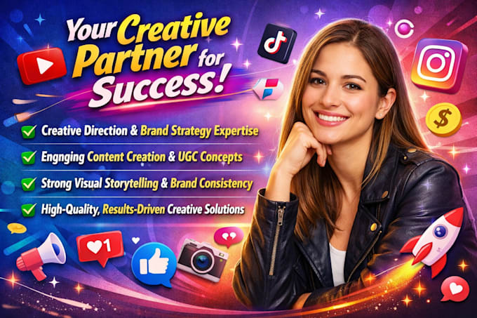 be your creative director for brand strategy, content creation, and ugc