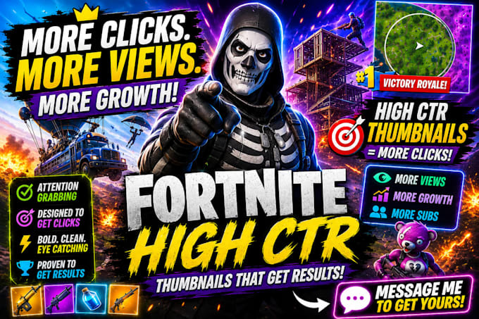 create high CTR fortnite thumbnails for gaming creators