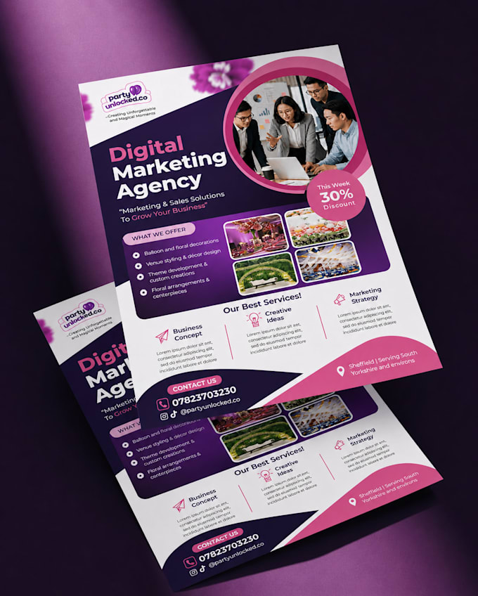 design professional dl flyer and brochure