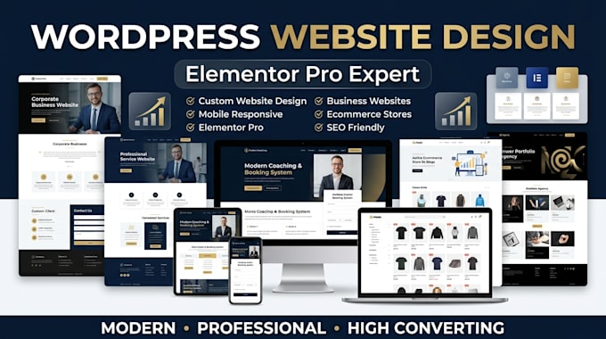 design wordpress website with elementor pro website design
